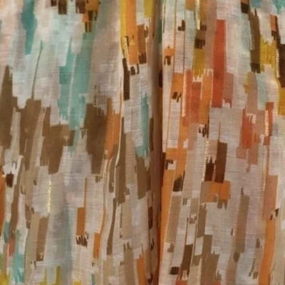 Y519- Foulard Motif Abstrait - orange - sans-taille