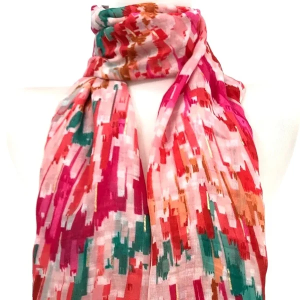 Y519- Foulard Motif Abstrait - fuchsia - sans-taille