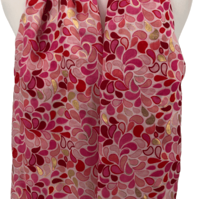 Y516- Foulard Gouttes détails dorés - rose-pale - sans-taille