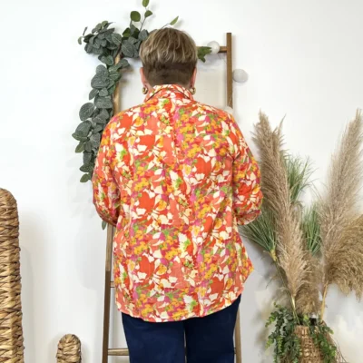 K642- Chemise Tropical "By One" (T40-T48) - corail - 48