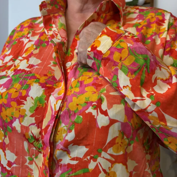 K642- Chemise Tropical "By One" (T40-T48) - corail - 48