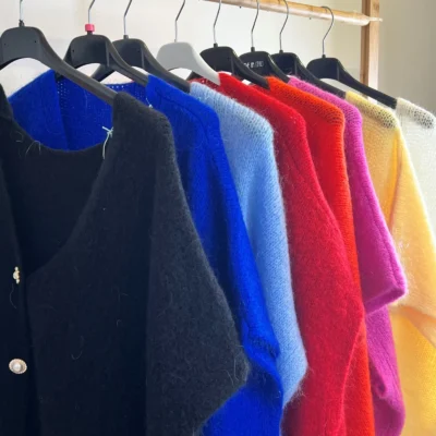 Z083- Gilet boutons fantaisies (Gu) - marine - taille-unique-grande-taille