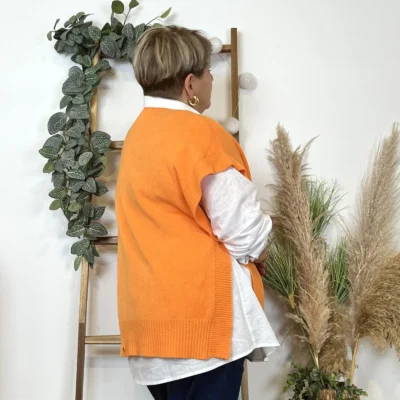 Z550.- Pull sans manche (Tu) - orange - taille-unique-grande-taille