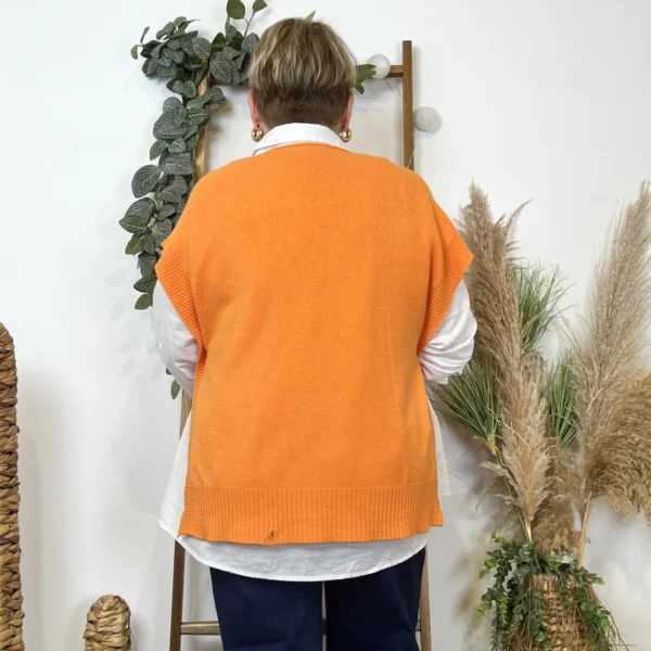 Z550.- Pull sans manche (Tu) - orange - taille-unique-grande-taille