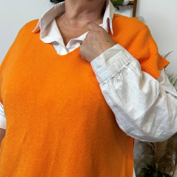 Z550.- Pull sans manche (Tu) - orange - taille-unique-grande-taille