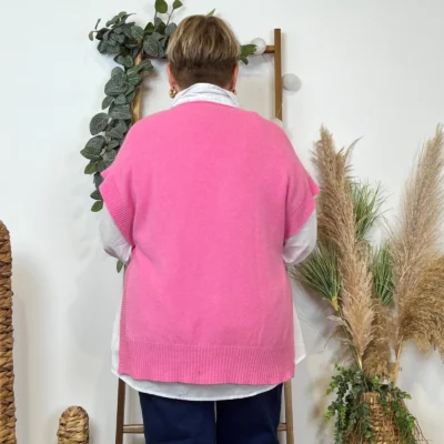 Z550.- Pull sans manche (Tu) - fuchsia - taille-unique-grande-taille