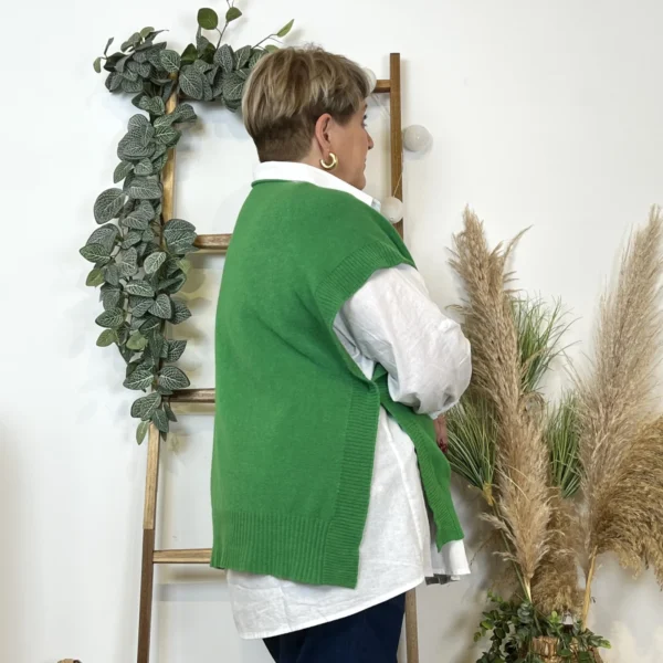 Z550.- Pull sans manche (Tu) - vert-bresil - taille-unique-grande-taille