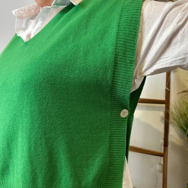 Z550.- Pull sans manche (Tu) - vert-bresil - taille-unique-grande-taille