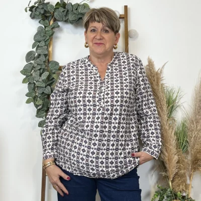 Z784- Blouse "Christy" (T44-T52) - marine - 52