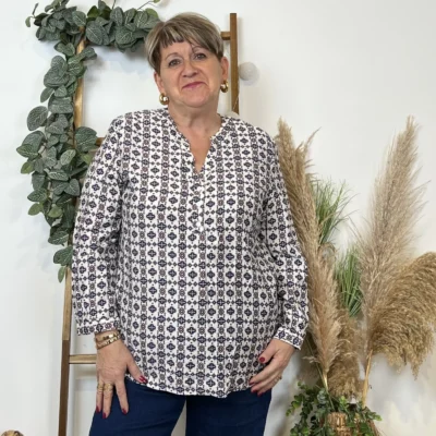 Z784- Blouse "Christy" (T44-T52) - marine - 52