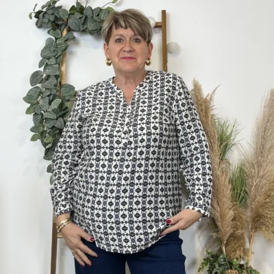 Z784- Blouse "Christy" (T44-T52) - noir - 52