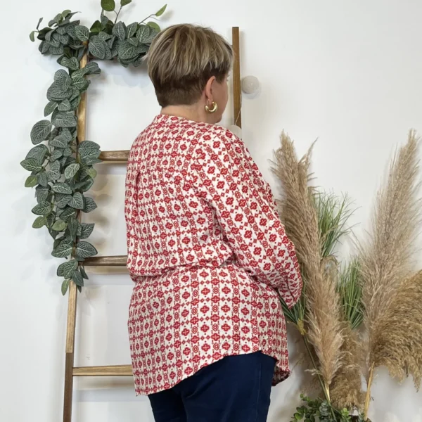 Z784- Blouse "Christy" (T44-T52) - rouge - 52