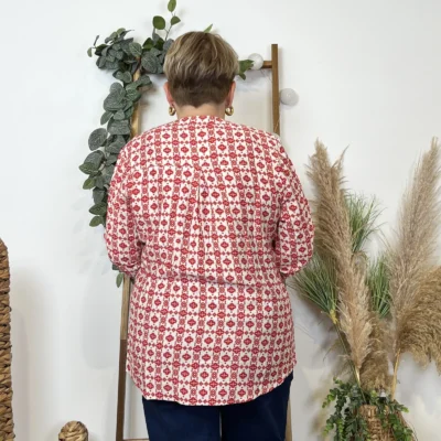 Z784- Blouse "Christy" (T44-T52) - rouge - 52