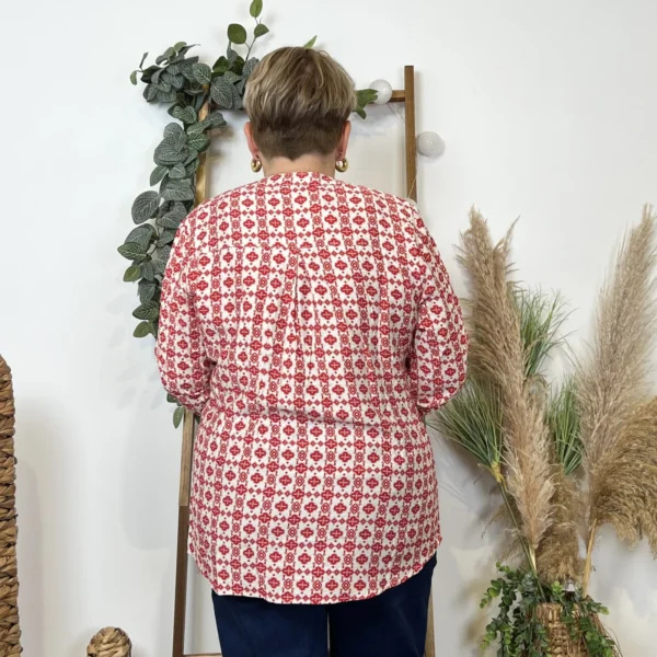 Z784- Blouse "Christy" (T44-T52) - rouge - 52