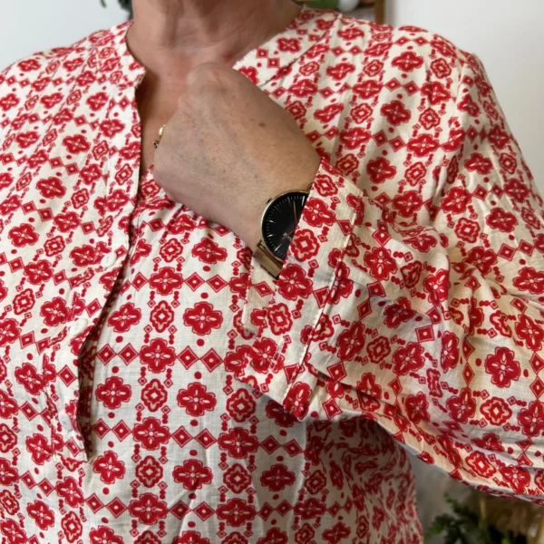 Z784- Blouse "Christy" (T44-T52) - rouge - 52