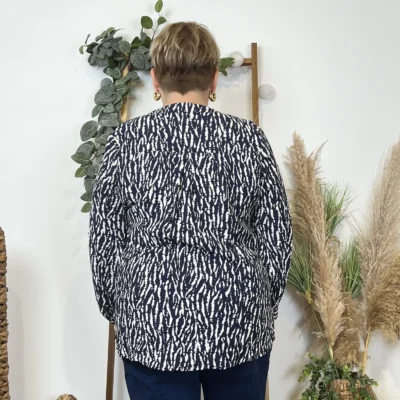 Z786- Blouse Christy marbrée (T44-T52) - marine - 52