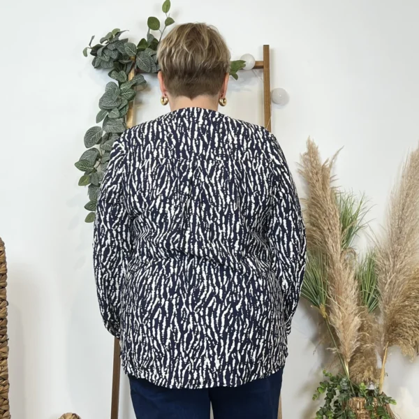 Z786- Blouse Christy marbrée (T44-T52) - marine - 52