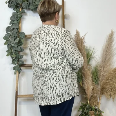 Z786- Blouse Christy marbrée (T44-T52) - kaki - 52