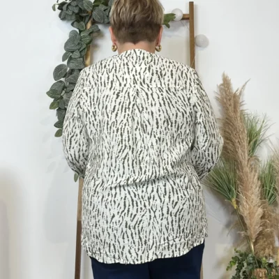 Z786- Blouse Christy marbrée (T44-T52) - kaki - 52