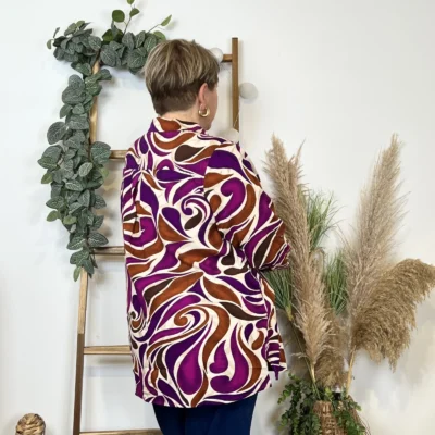 K674- Chemise "Akoz" (T42-T48) - multicolore - 50