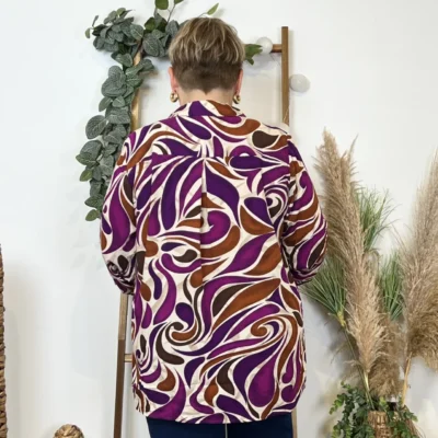 K674- Chemise "Akoz" (T42-T48) - multicolore - 50