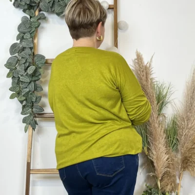 K812- Pull Etoile (Tu) 🇮🇹 - vert-anis - taille-unique-grande-taille