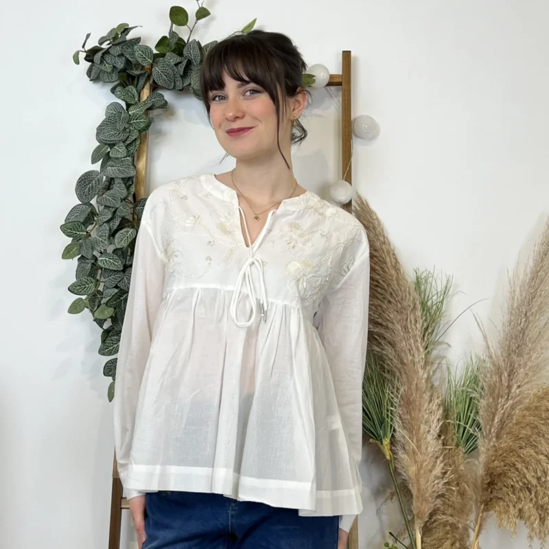 Chemisier Version Féminin (T36-T40) - blanc - 40