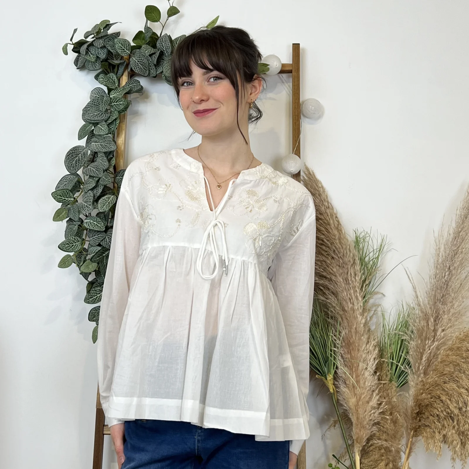 Chemisier Version Féminin (T36-T40) - blanc - 40