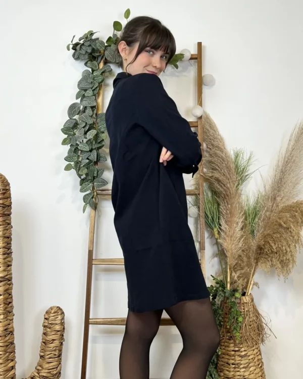 I962- Robe Ycoo velours (T34-T40) - marine - 40