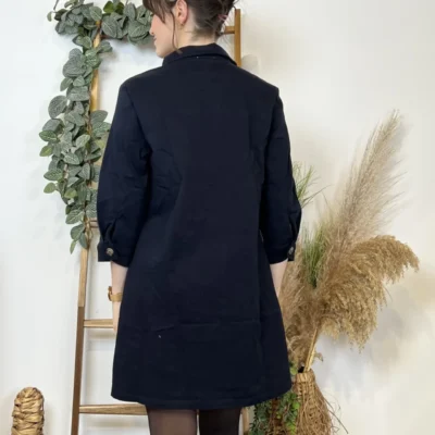 I962- Robe Ycoo velours (T34-T40) - marine - 40