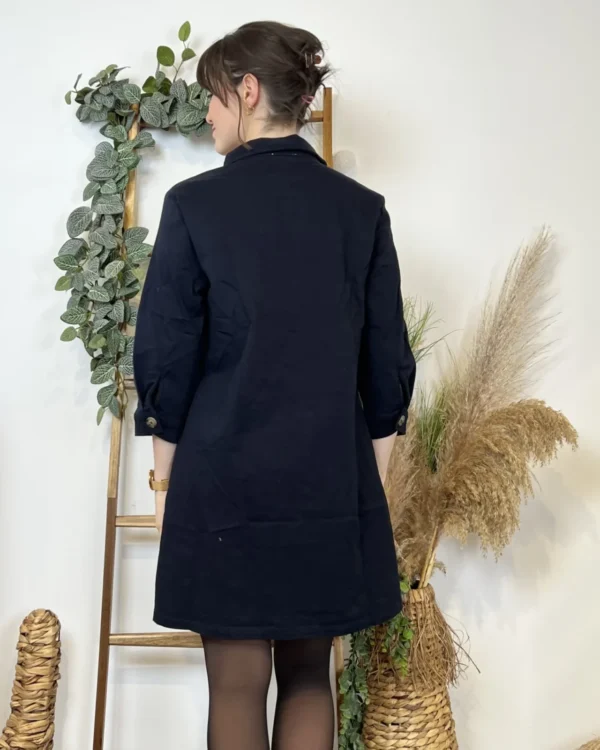 I962- Robe Ycoo velours (T34-T40) - marine - 40