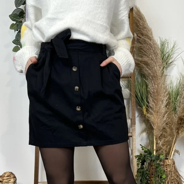 L736- Jupe courte Maëlle (T36-T40) - noir - 38