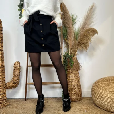 L736- Jupe courte Maëlle (T36-T40) - noir - 38