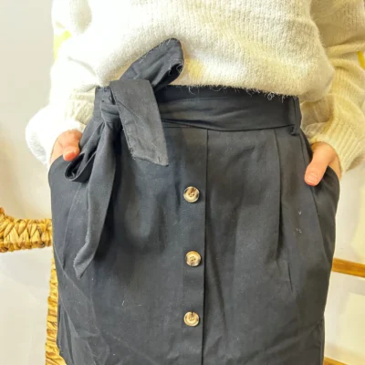 L736- Jupe courte Maëlle (T36-T40) - noir - 38