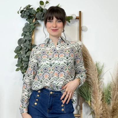 K543 - Chemise Incas (T36-T40) - vert - 38