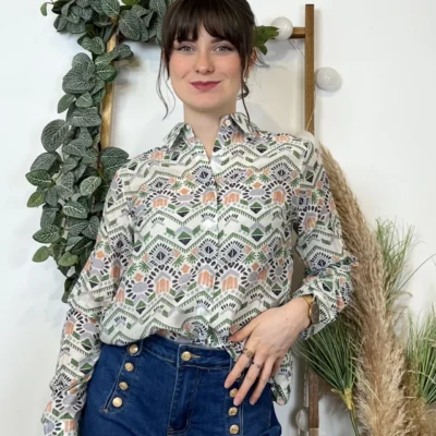 K543 - Chemise Incas (T36-T40) - vert - 38