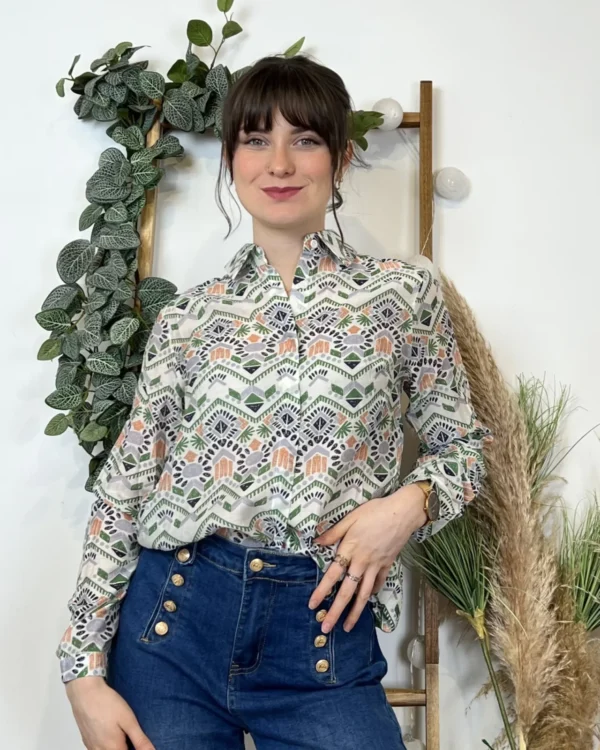 K543 - Chemise Incas (T36-T40) - vert - 38