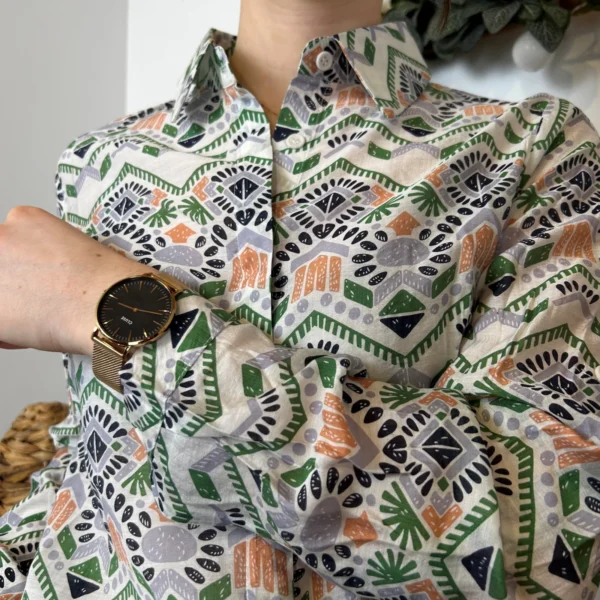 K543 - Chemise Incas (T36-T40) - vert - 38