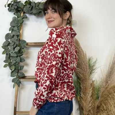 K604- Chemise By one (T36-T40) - rouge - 38