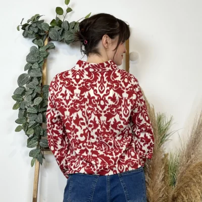 K604- Chemise By one (T36-T40) - rouge - 38