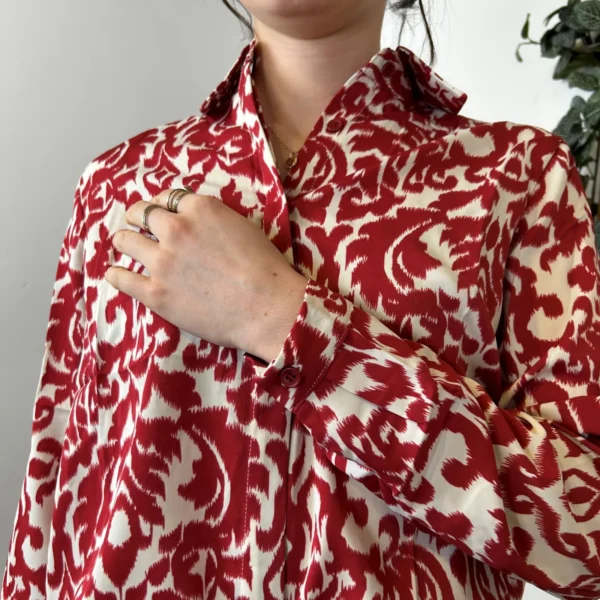 K604- Chemise By one (T36-T40) - rouge - 38