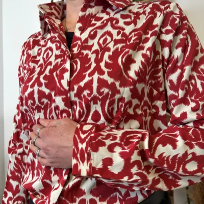 K604- Chemise By one (T36-T40) - rouge - 38