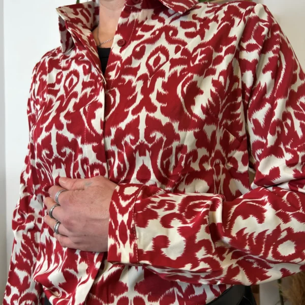 K604- Chemise By one (T36-T40) - rouge - 38