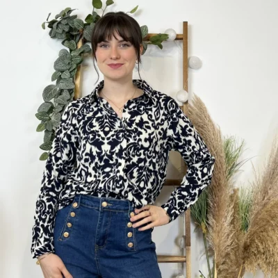 K604- Chemise By one (T36-T40) - marine - 38