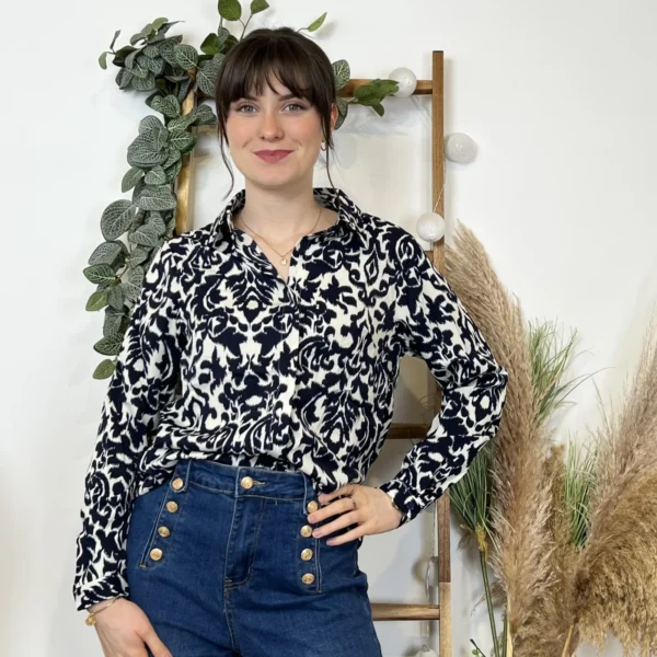 K604- Chemise By one (T36-T40) - marine - 38