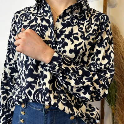 K604- Chemise By one (T36-T40) - marine - 38