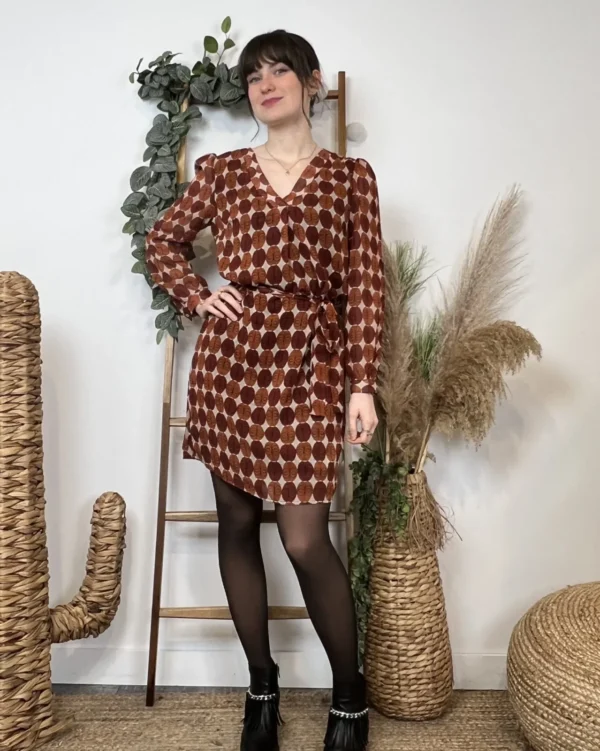 Z607- Robe Akoz (T36-T42) - camel - 42