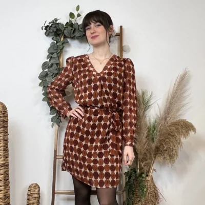 Z607- Robe Akoz (T36-T42) - camel - 42