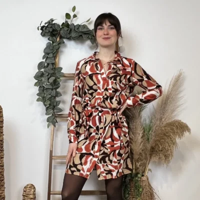 Z554- Robe Akoz-(T36-T42) - camel - 42