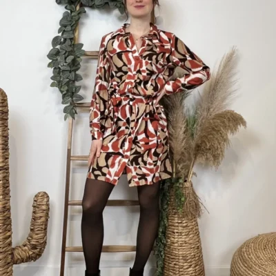 Z554- Robe Akoz-(T36-T42) - camel - 42